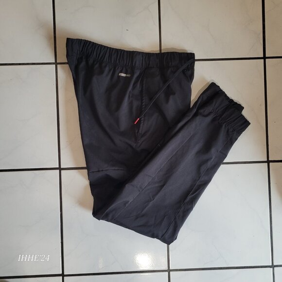 WiPro Mens Quick-Dri Black Jogger Pants M 32-34 Polyester Spandex - Picture 7 of 8